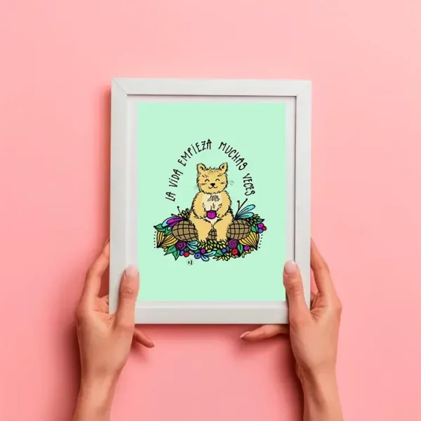 Lámina Ilustración Gato-Vida - Image 2
